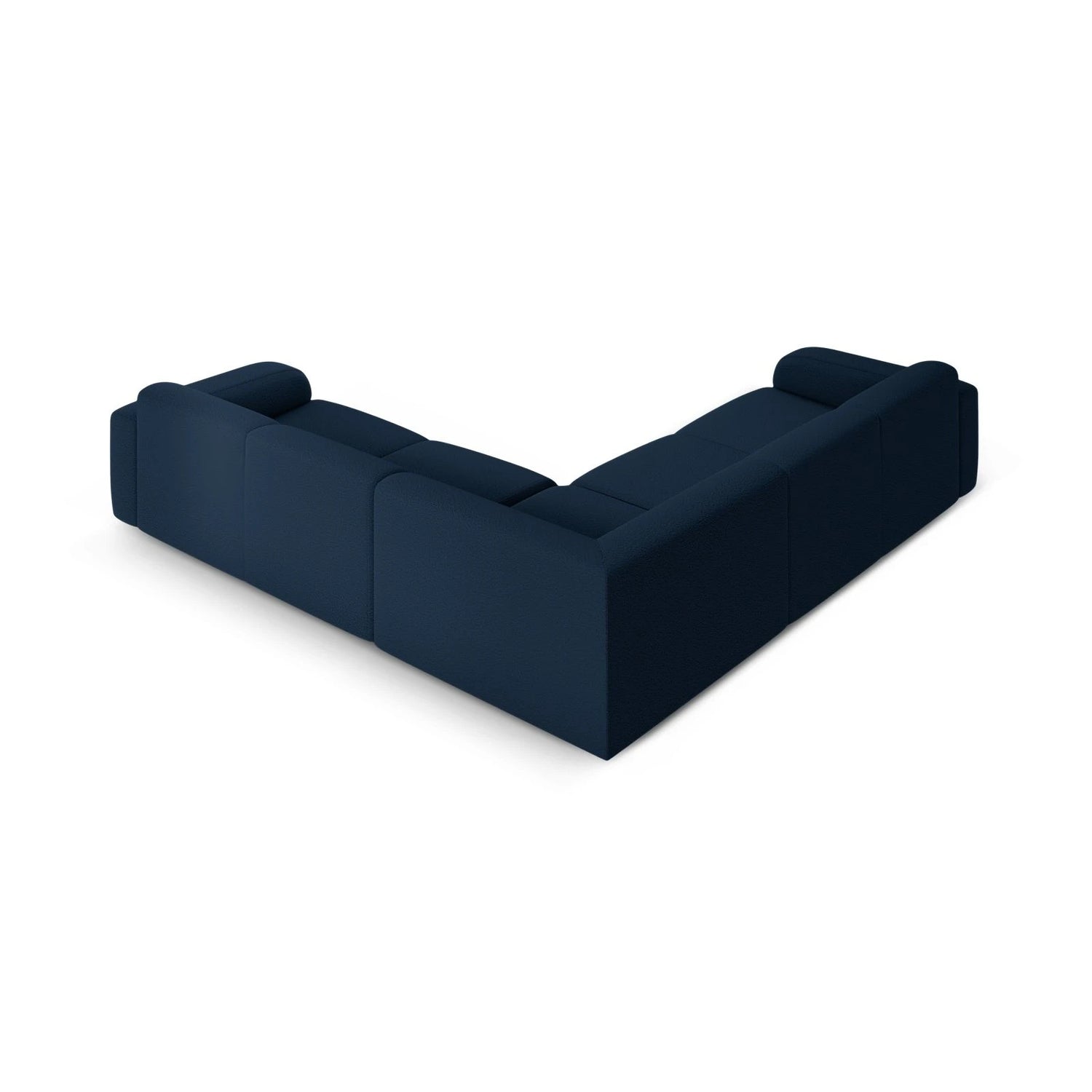 Molino 5-Sitzer Ecksofa symmetrisch, mit Bezug aus Boucle (Bal2088) in Dunkelblau, 252x252 cm – Bild 4