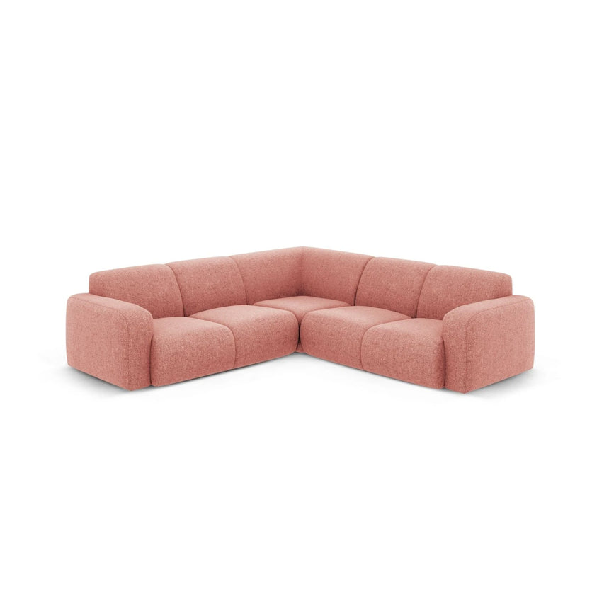 Molino 5-Sitzer Ecksofa symmetrisch, mit Bezug aus Chenille (Hag52) in Rosa, 252x252 cm – Bild 1