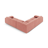 Molino 5-Sitzer Ecksofa symmetrisch, mit Bezug aus Chenille (Hag52) in Rosa, 252x252 cm – Bild 4