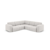 Molino 5-Sitzer Ecksofa symmetrisch, mit Bezug aus Chenille (Haga06) in Hellgrau, 252x252 cm – Bild 1