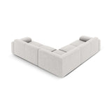 Molino 5-Sitzer Ecksofa symmetrisch, mit Bezug aus Chenille (Haga06) in Hellgrau, 252x252 cm – Bild 4