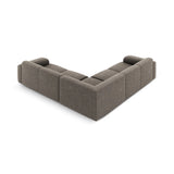 Molino 5-Sitzer Ecksofa symmetrisch, mit Bezug aus Chenille (Haga16) in Grau, 252x252 cm – Bild 4