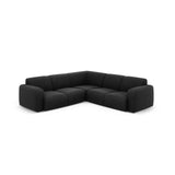 Molino 5-Sitzer Ecksofa symmetrisch, mit Bezug aus Chenille (Haga19) in Schwarz, 252x252 cm – Bild 1