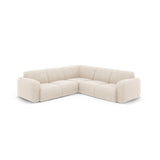 Molino 5-Sitzer Ecksofa symmetrisch, mit Bezug aus Chenille (Haga23) in Leichtes Beige, 252x252 cm – Bild 1