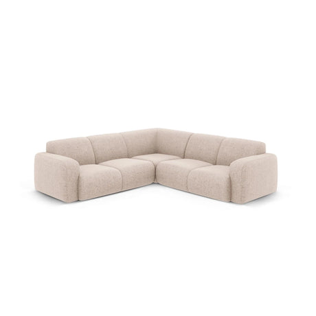 Molino 5-Sitzer Ecksofa symmetrisch, mit Bezug aus Chenille (Haga30) in Beige, 252x252 cm – Bild 1