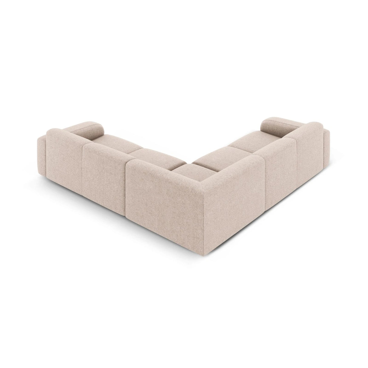 Molino 5-Sitzer Ecksofa symmetrisch, mit Bezug aus Chenille (Haga30) in Beige, 252x252 cm – Bild 4