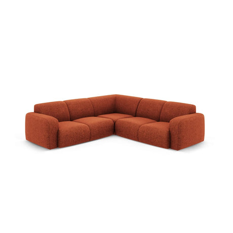 Molino 5-Sitzer Ecksofa symmetrisch, mit Bezug aus Chenille (Haga44) in Terrakotta, 252x252 cm – Bild 1