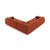 Molino 5-Sitzer Ecksofa symmetrisch, mit Bezug aus Chenille (Haga44) in Terrakotta, 252x252 cm – Bild 4
