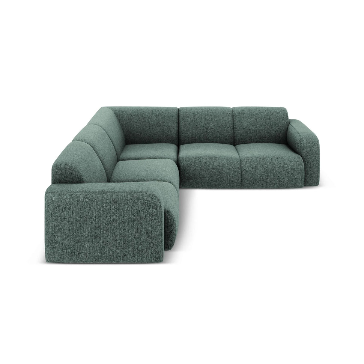 Molino 5-Sitzer Ecksofa symmetrisch, mit Bezug aus Chenille (Haga78) in Petrol, 252x252 cm – Bild 3
