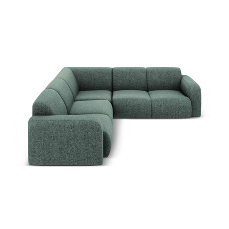 Molino 5-Sitzer Ecksofa symmetrisch, mit Bezug aus Chenille (Haga78) in Petrol, 252x252 cm – Bild 3
