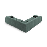 Molino 5-Sitzer Ecksofa symmetrisch, mit Bezug aus Chenille (Haga78) in Petrol, 252x252 cm – Bild 4