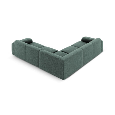 Molino 5-Sitzer Ecksofa symmetrisch, mit Bezug aus Chenille (Haga78) in Petrol, 252x252 cm – Bild 4