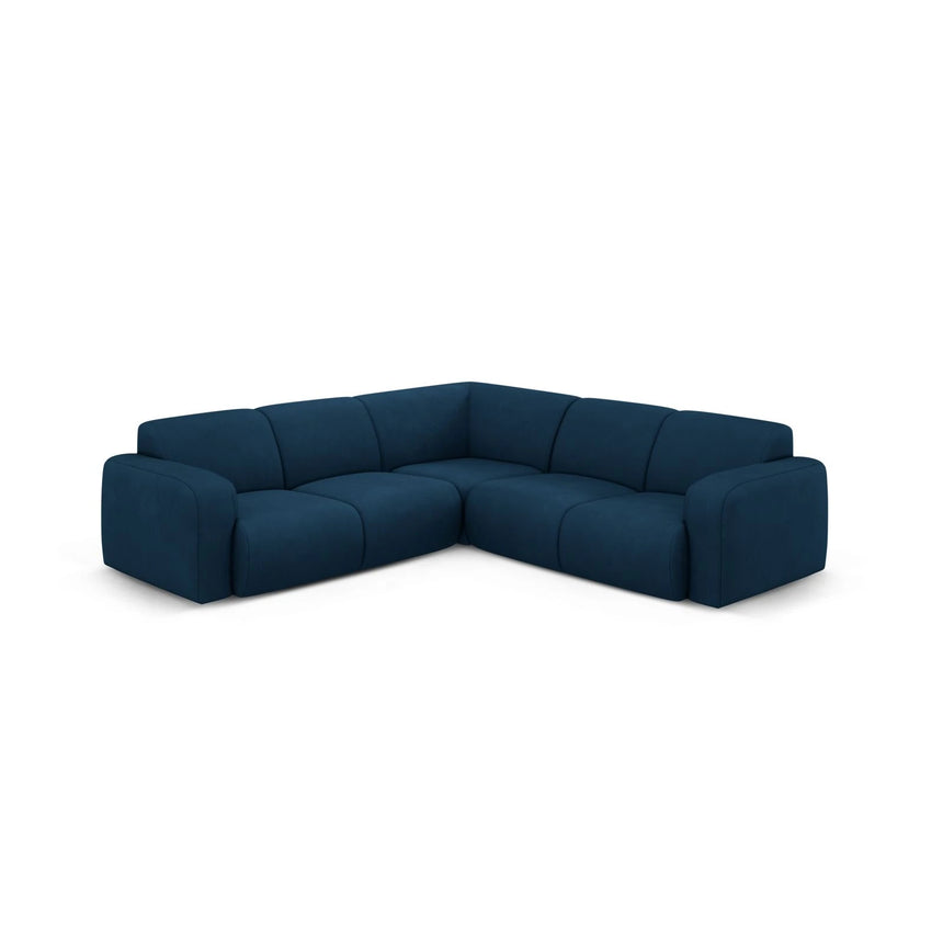 Molino 5-Sitzer Ecksofa symmetrisch, mit Bezug aus Chenille (Reb12) in Königsblau, 252x252 cm – Bild 1