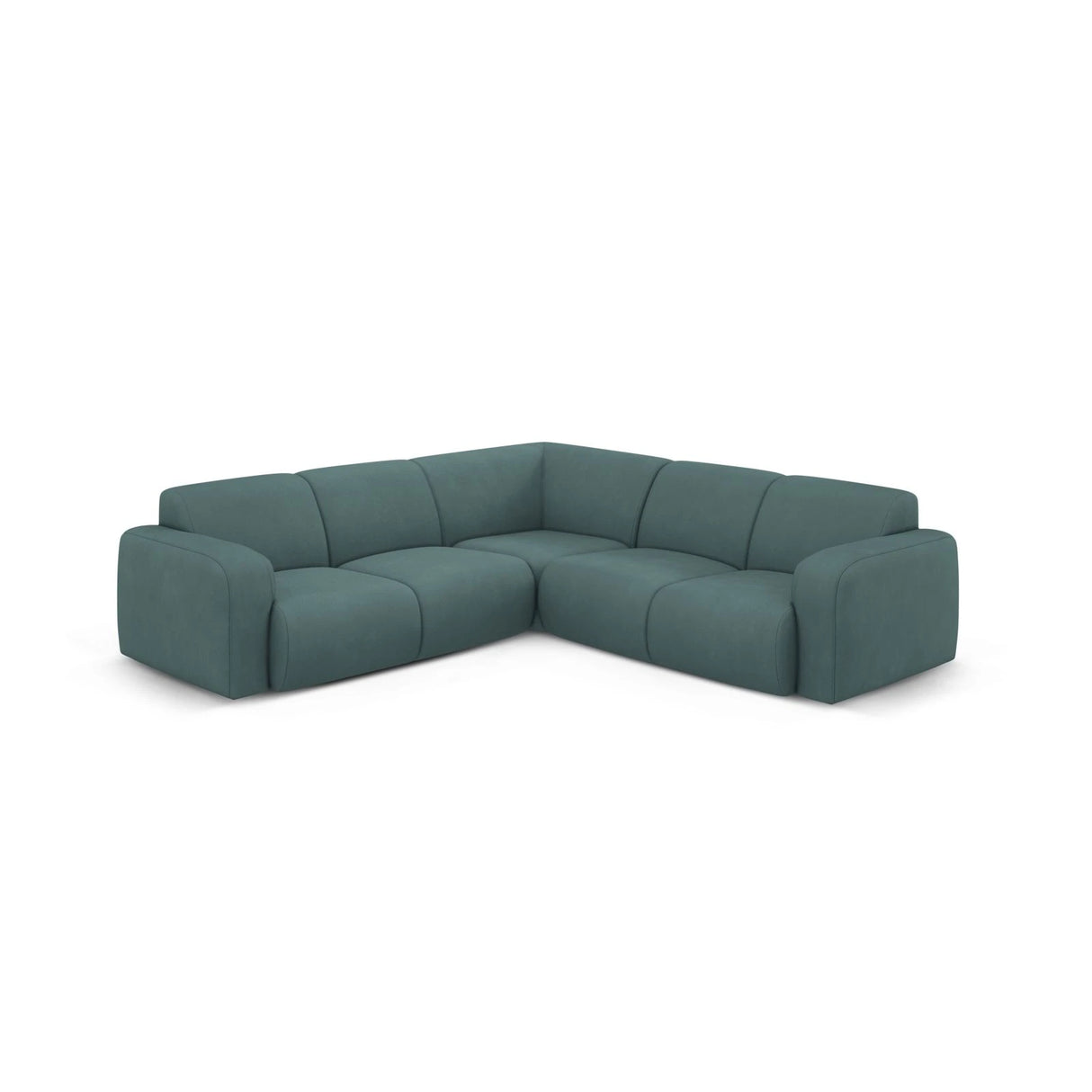 Molino 5-Sitzer Ecksofa symmetrisch, mit Bezug aus Chenille (Reb13) in Sea Green, 252x252 cm – Bild 1