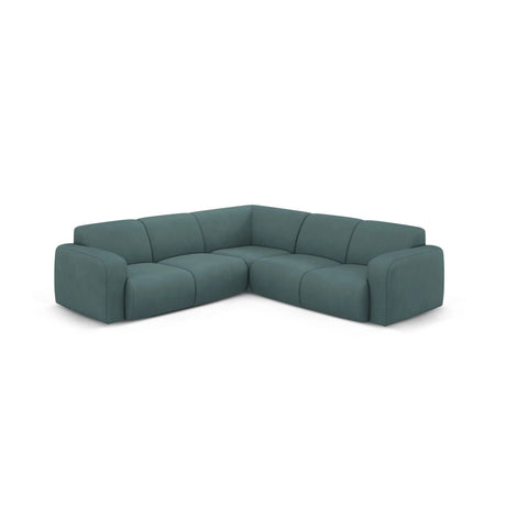 Molino 5-Sitzer Ecksofa symmetrisch, mit Bezug aus Chenille (Reb13) in Sea Green, 252x252 cm – Bild 1