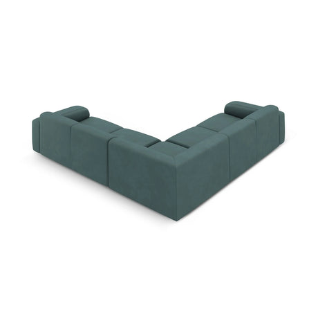 Molino 5-Sitzer Ecksofa symmetrisch, mit Bezug aus Chenille (Reb13) in Sea Green, 252x252 cm – Bild 4