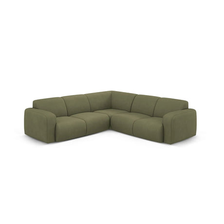 Molino 5-Sitzer Ecksofa symmetrisch, mit Bezug aus Chenille (Reb18) in Light Green, 252x252 cm – Bild 1