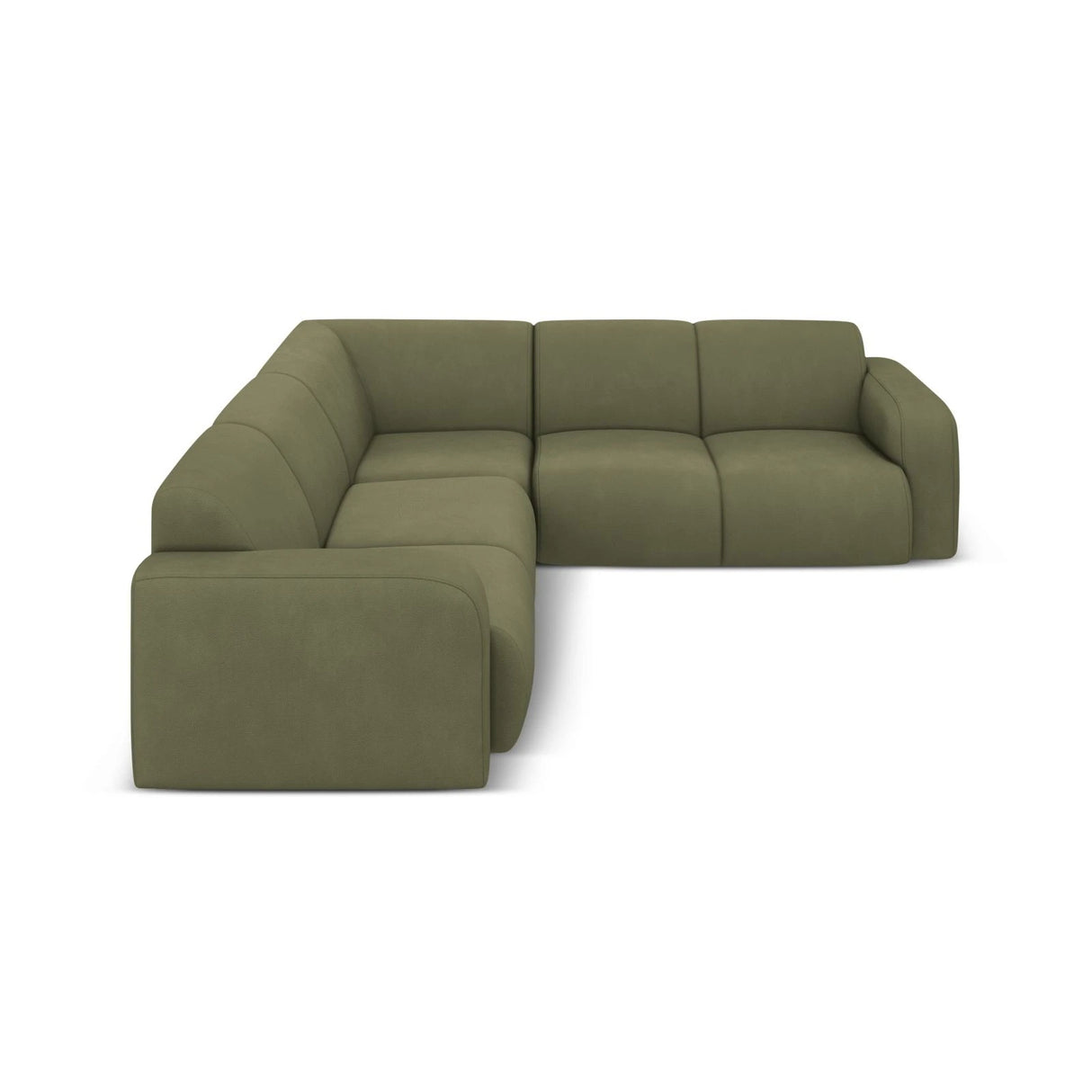 Molino 5-Sitzer Ecksofa symmetrisch, mit Bezug aus Chenille (Reb18) in Light Green, 252x252 cm – Bild 3