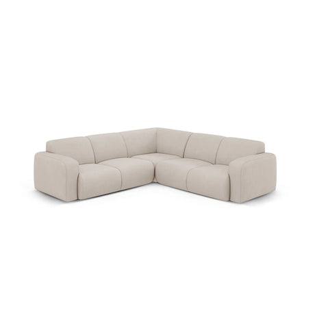 Molino 5-Sitzer Ecksofa symmetrisch, mit Bezug aus Chenille (Reb25) in Beige, 252x252 cm – Bild 1
