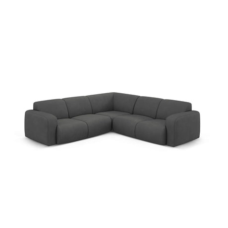 Molino 5-Sitzer Ecksofa symmetrisch, mit Bezug aus Chenille (Reb3) in Dunkelgrau, 252x252 cm – Bild 1