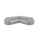 Molino 5-Sitzer Ecksofa symmetrisch, mit Bezug aus Chenille (Reb5) in Hellgrau, 252x252 cm – Bild 1