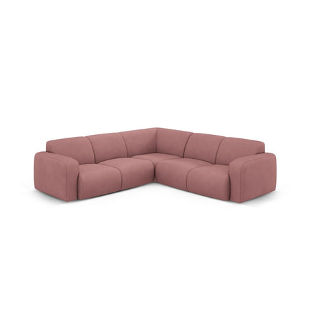 Molino 5-Sitzer Ecksofa symmetrisch, mit Bezug aus Chenille (Reb7) in Rosa, 252x252 cm – Bild 1
