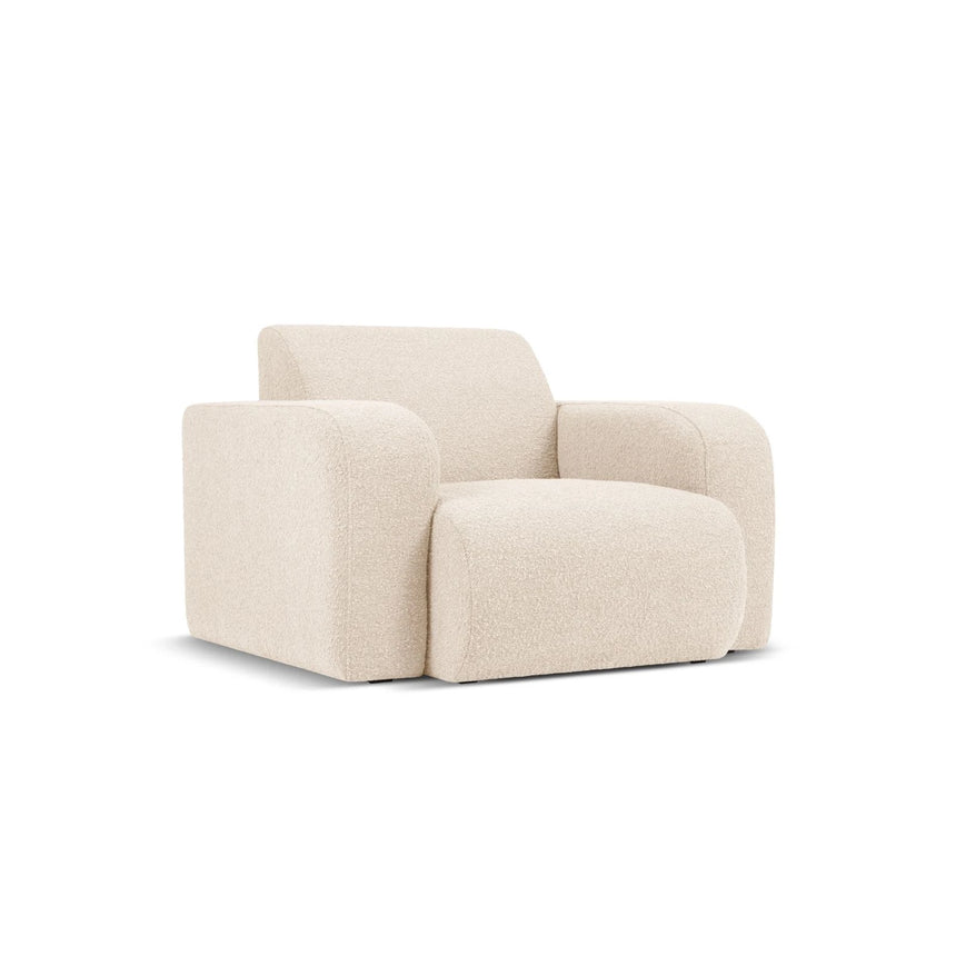 Molino Sessel mit Bezug aus Boucle (Bal2074) in Beige, 105x95 cm – Bild 3