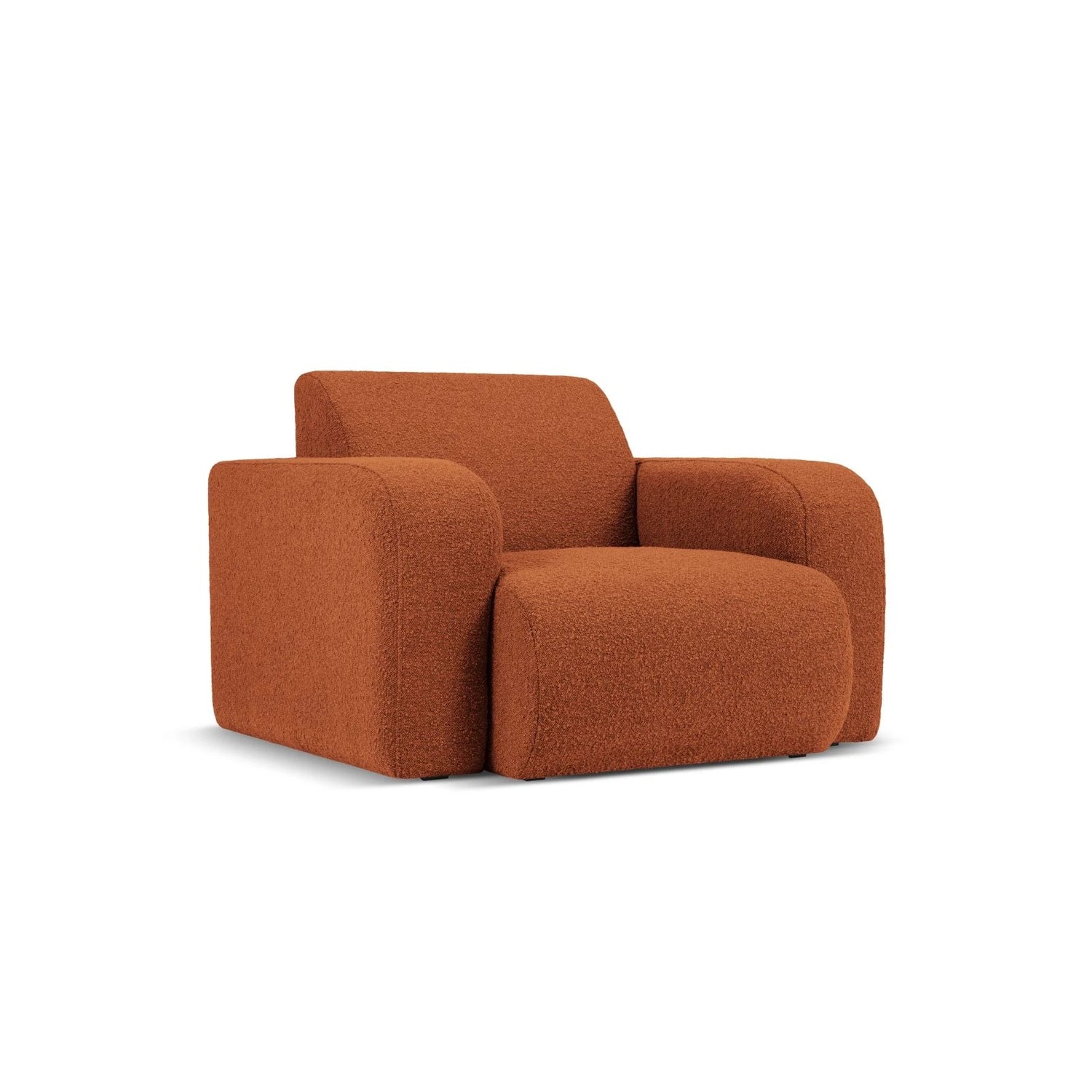 Molino Sessel mit Bezug aus Boucle (Bal2078) in Braun, 105x95 cm – Bild 3