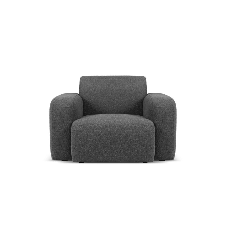 Molino Sessel mit Bezug aus Boucle (Bal2083) in Dunkelgrau, 105x95 cm – Bild 1