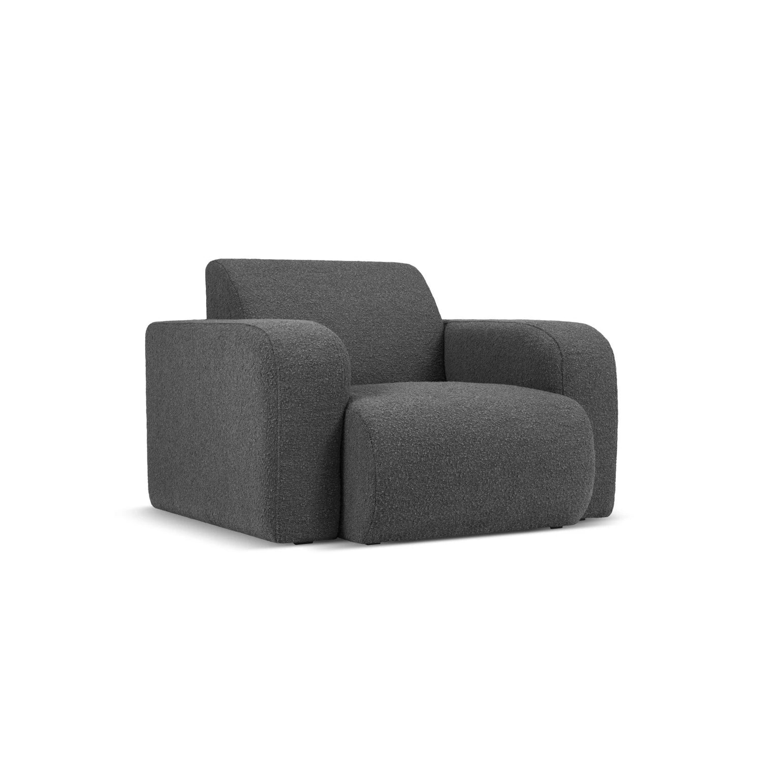 Molino Sessel mit Bezug aus Boucle (Bal2083) in Dunkelgrau, 105x95 cm – Bild 3