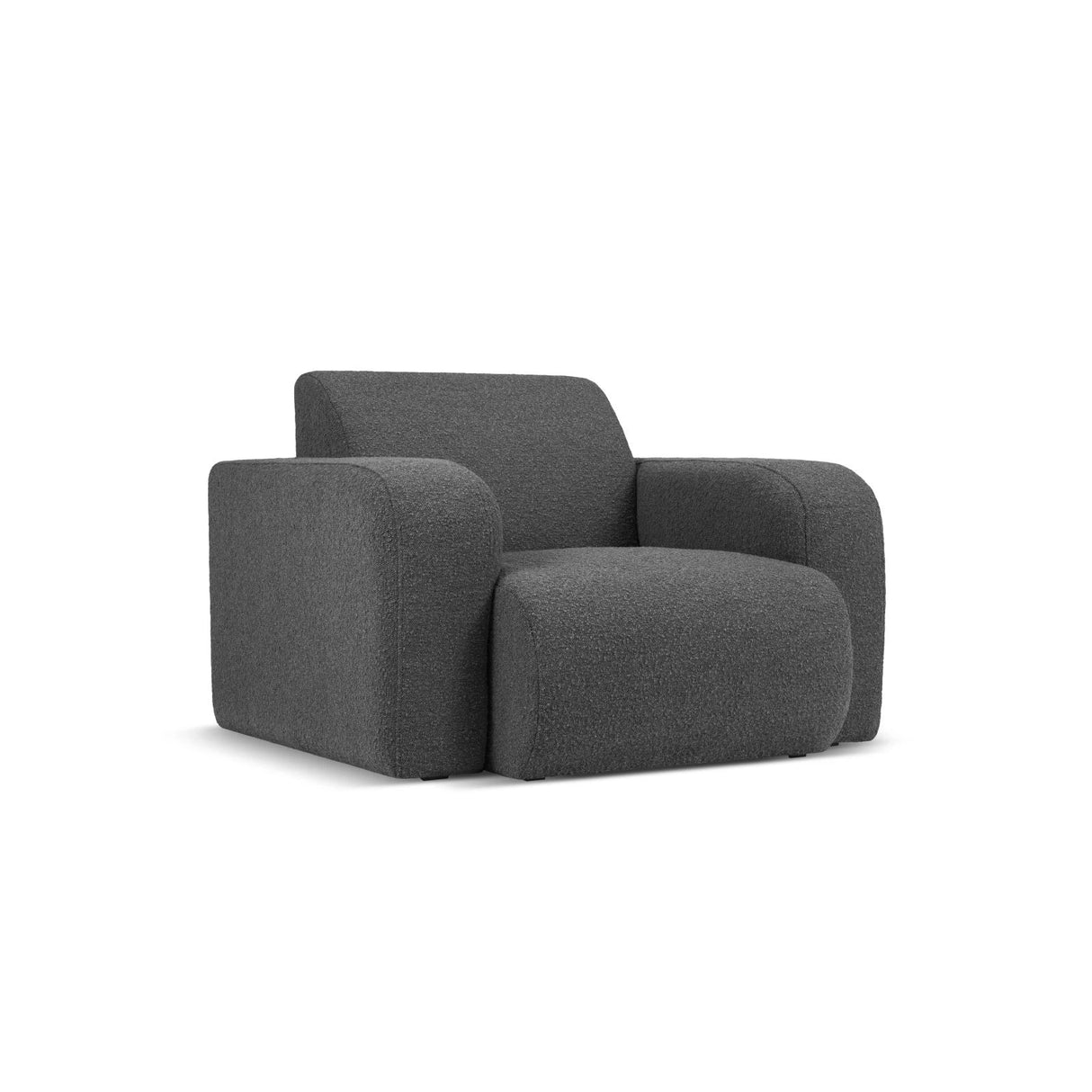 Molino Sessel mit Bezug aus Boucle (Bal2083) in Dunkelgrau, 105x95 cm – Bild 3