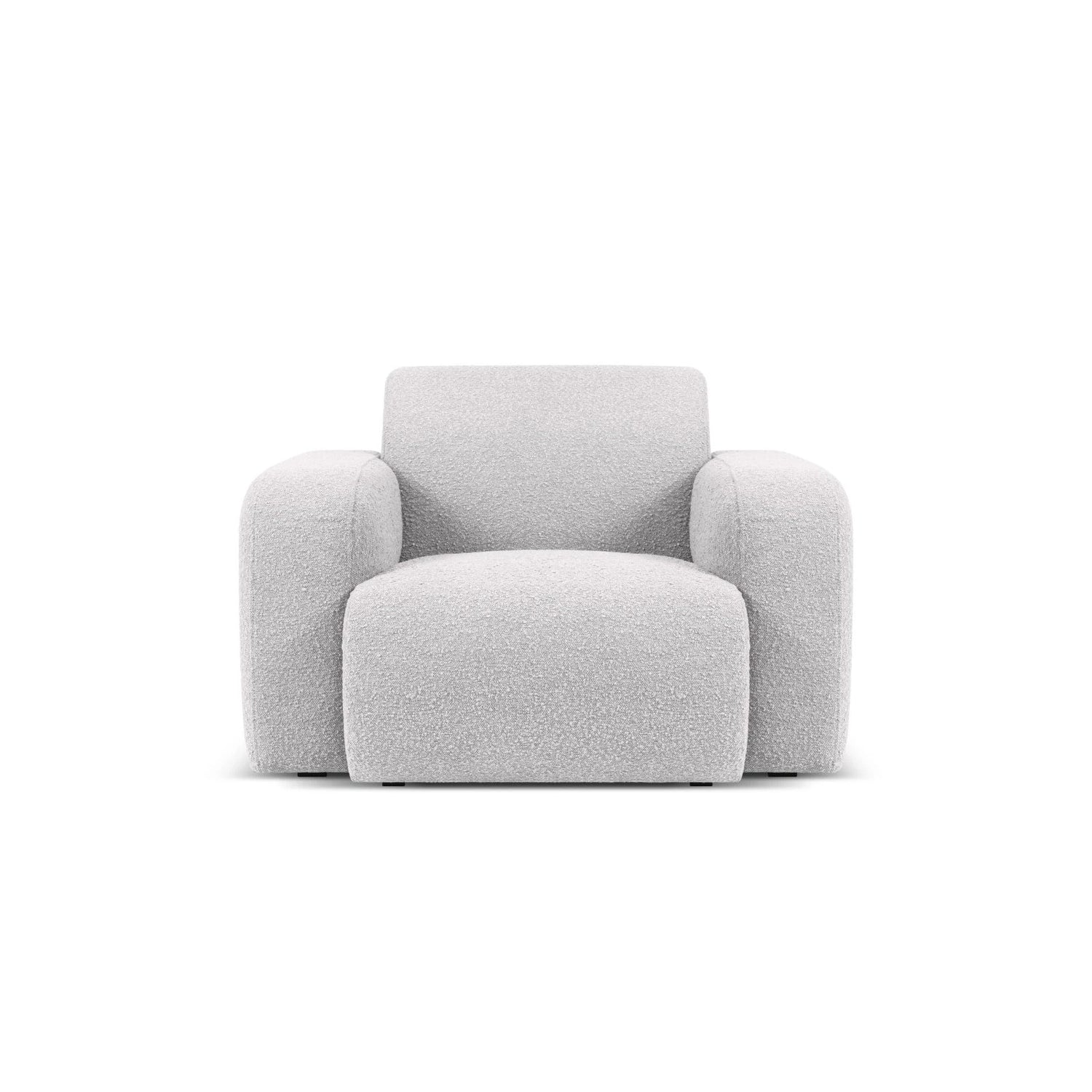 Molino Sessel mit Bezug aus Boucle (Bal2085) in Hellgrau, 105x95 cm – Bild 1