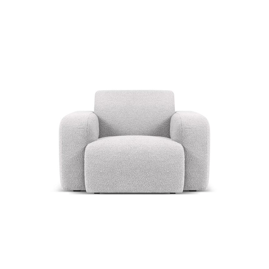 Molino Sessel mit Bezug aus Boucle (Bal2085) in Hellgrau, 105x95 cm – Bild 1