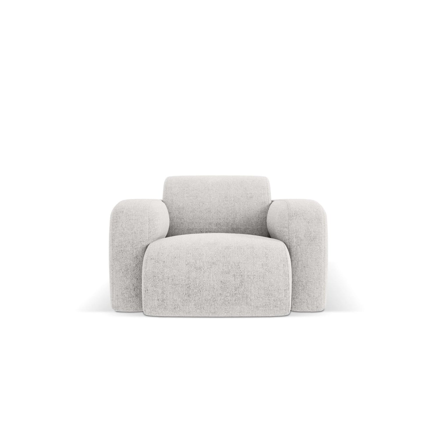 Molino Sessel mit Bezug aus Chenille (Haga06) in Hellgrau, 105x95 cm – Bild 1