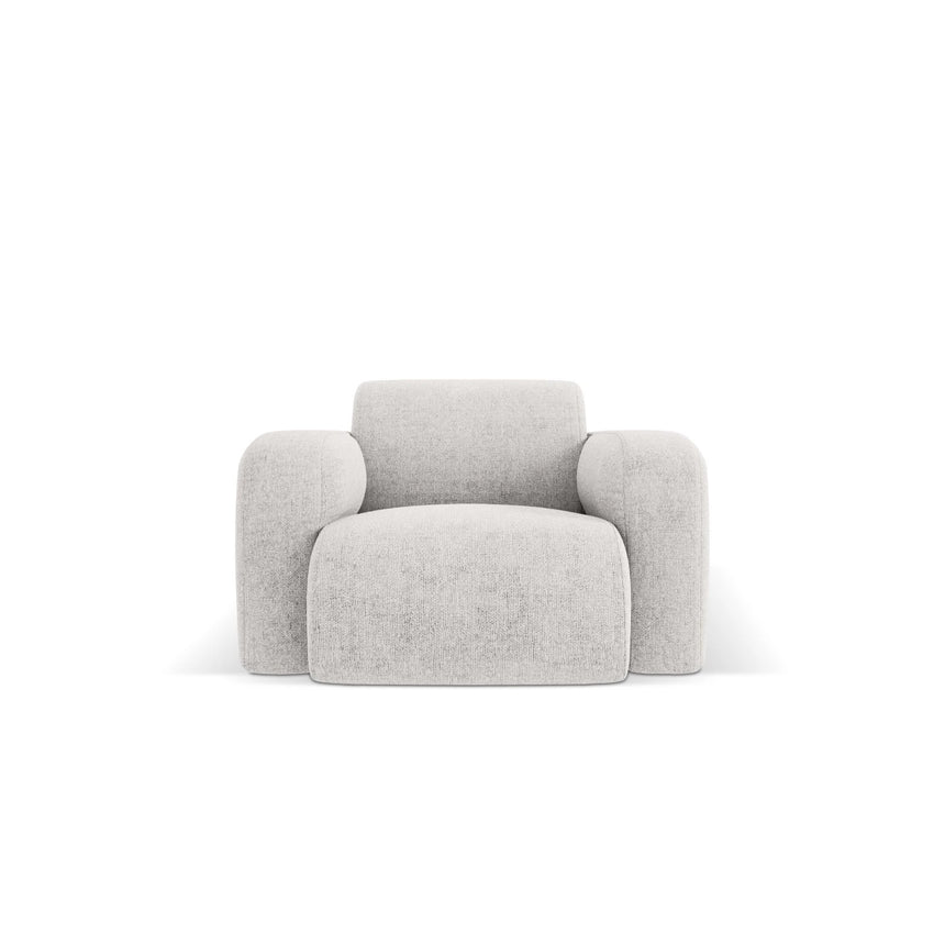 Molino Sessel mit Bezug aus Chenille (Haga06) in Hellgrau, 105x95 cm – Bild 1