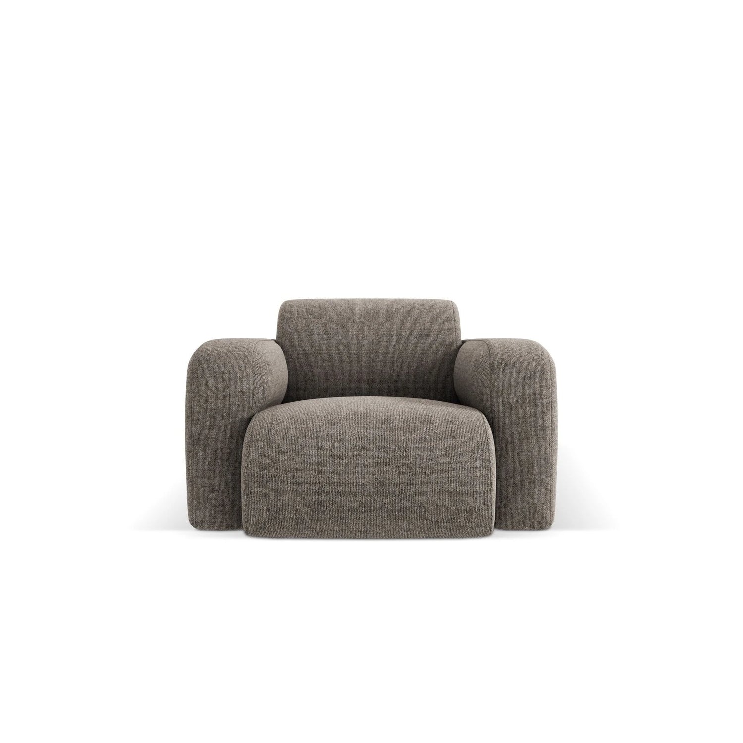 Molino Sessel mit Bezug aus Chenille (Haga16) in Grau, 105x95 cm – Bild 1