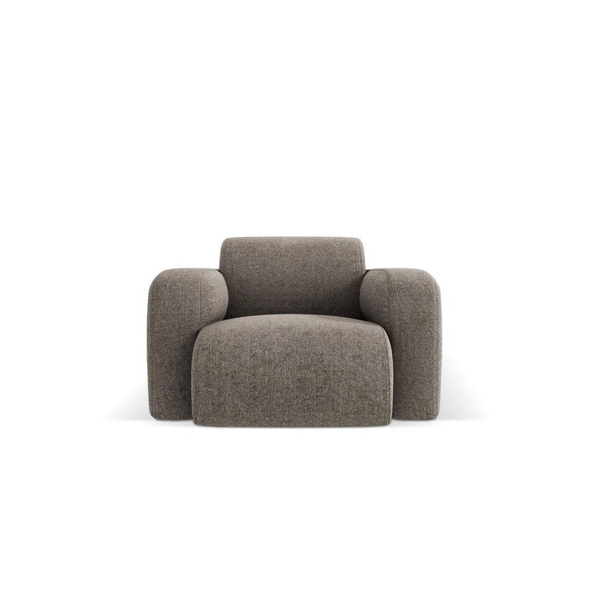 Molino Sessel mit Bezug aus Chenille (Haga16) in Grau, 105x95 cm – Bild 1