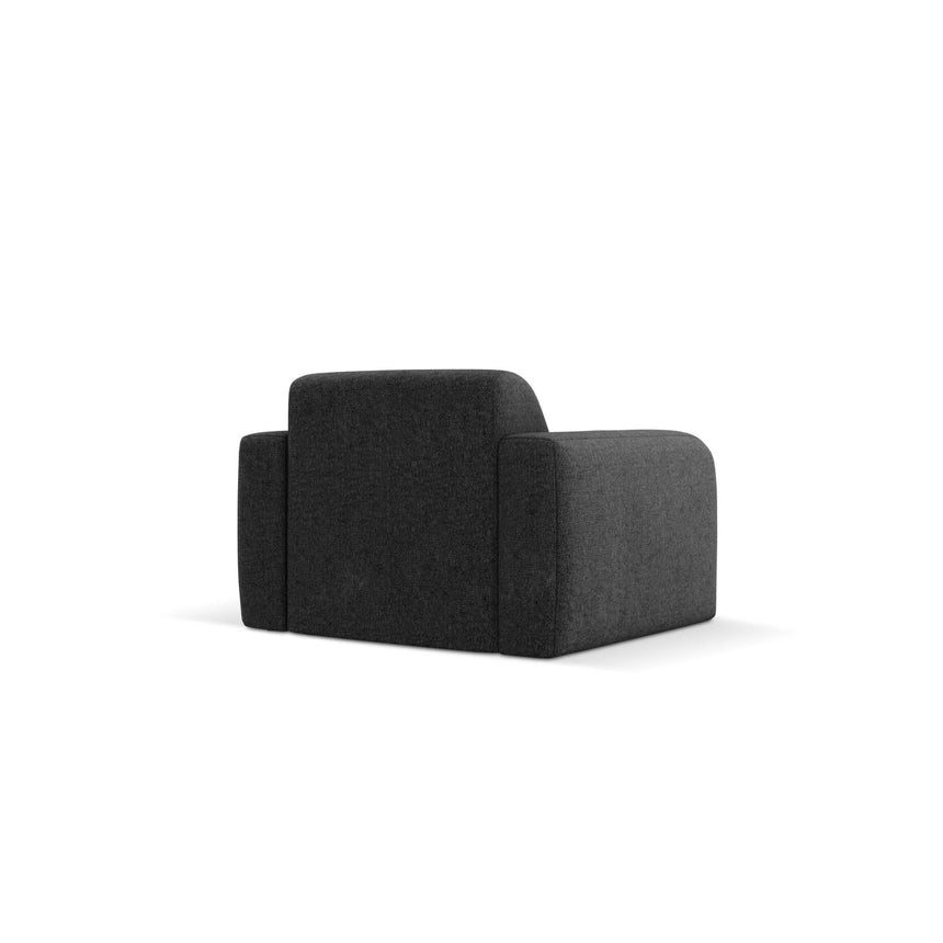 Molino Sessel mit Bezug aus Chenille (Haga19) in Schwarz, 105x95 cm – Bild 5