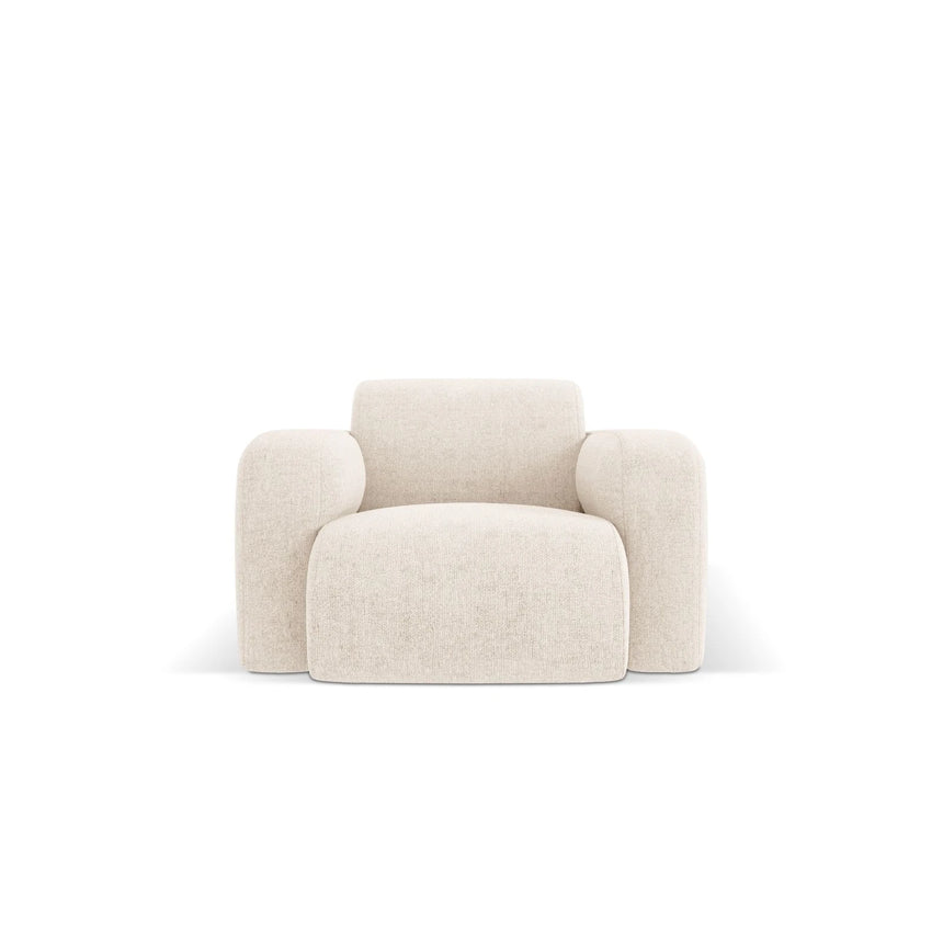 Molino Sessel mit Bezug aus Chenille (Haga23) in Leichtes Beige, 105x95 cm – Bild 1