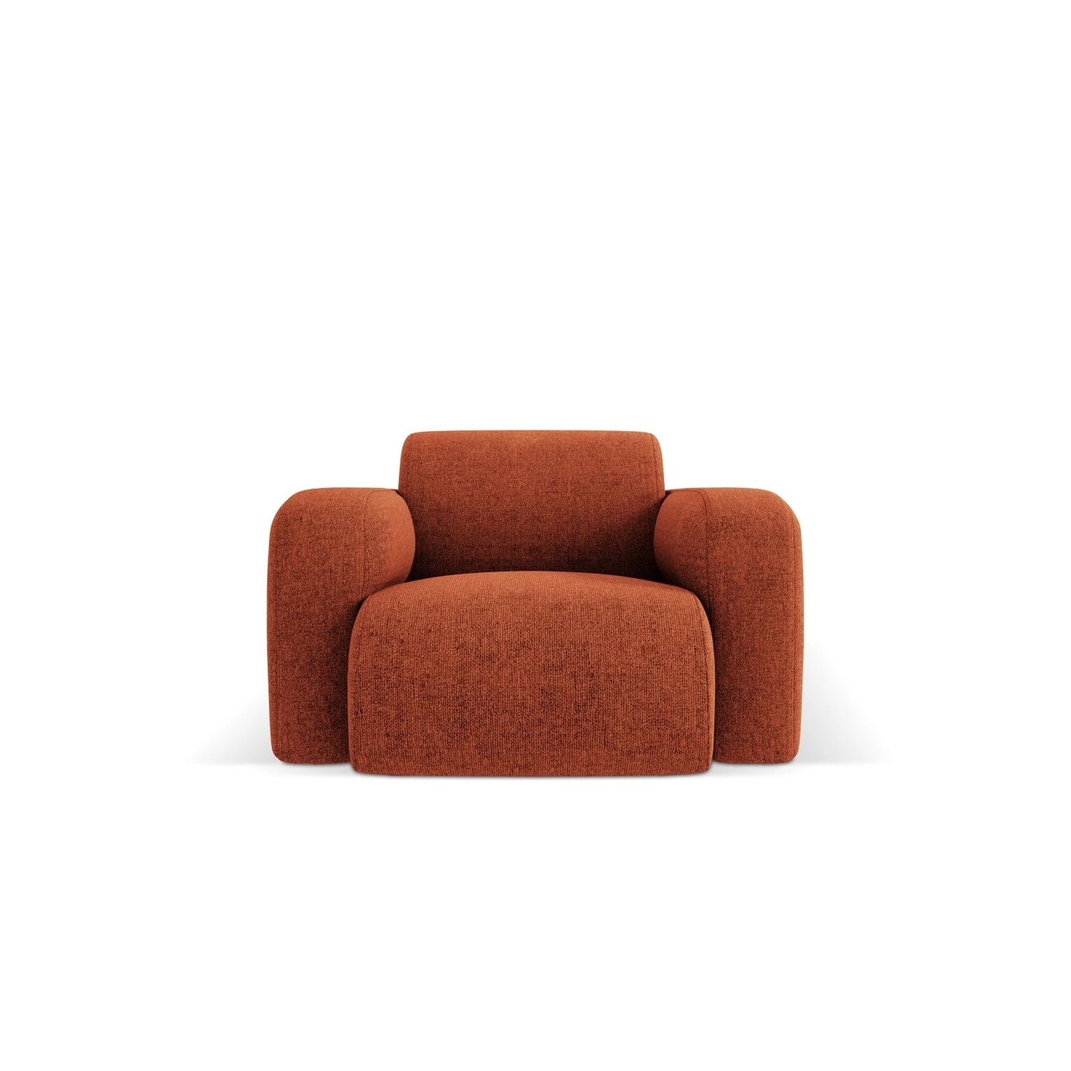 Molino Sessel mit Bezug aus Chenille (Haga44) in Terrakotta, 105x95 cm – Bild 1