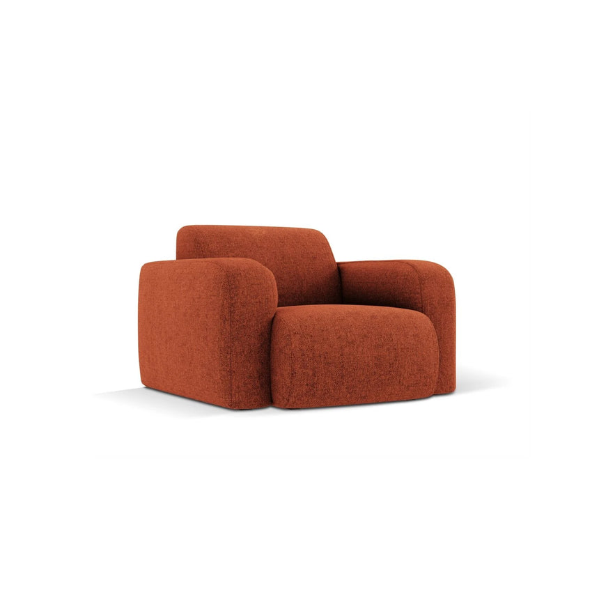Molino Sessel mit Bezug aus Chenille (Haga44) in Terrakotta, 105x95 cm – Bild 4