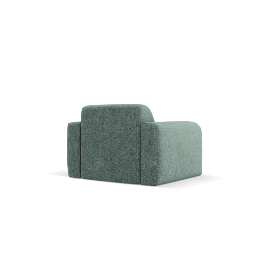 Molino Sessel mit Bezug aus Chenille (Haga78) in Petrol, 105x95 cm – Bild 5