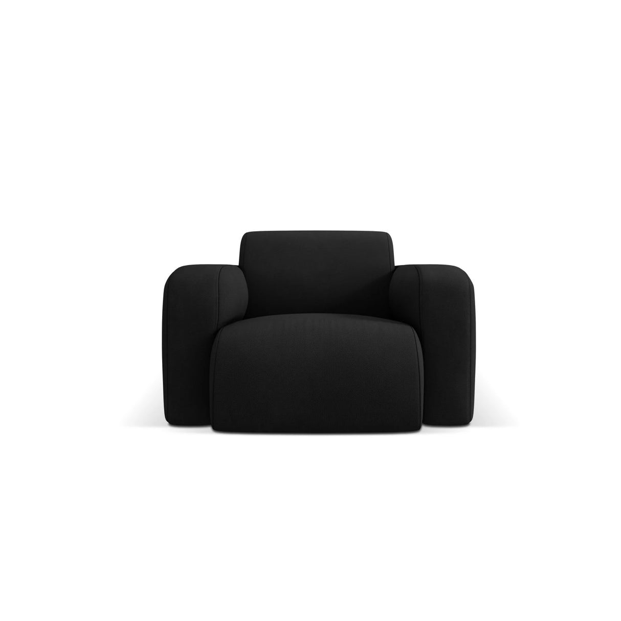 Molino Sessel mit Bezug aus Chenille (Reb1) in Schwarz, 105x95 cm – Bild 1