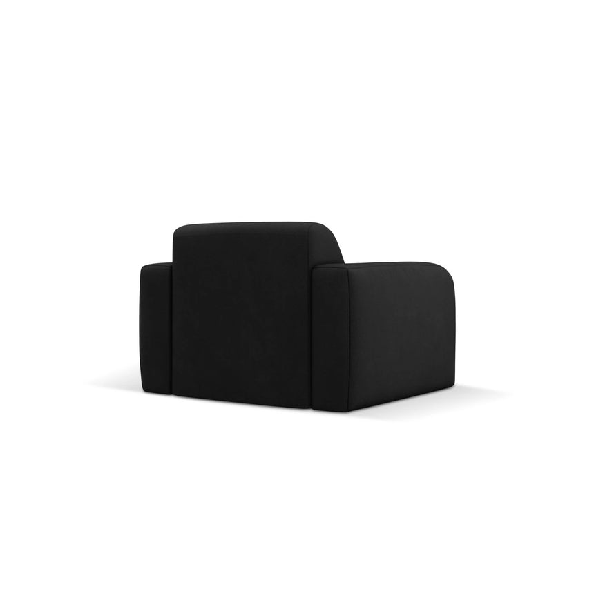 Molino Sessel mit Bezug aus Chenille (Reb1) in Schwarz, 105x95 cm – Bild 5