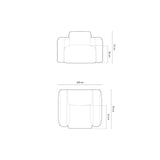 Molino Sessel mit Bezug aus Chenille (Reb10) in Bordeaux, 105x95 cm – Bild 2