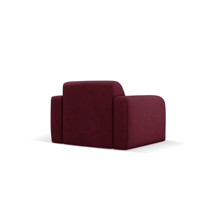 Molino Sessel mit Bezug aus Chenille (Reb10) in Bordeaux, 105x95 cm – Bild 4