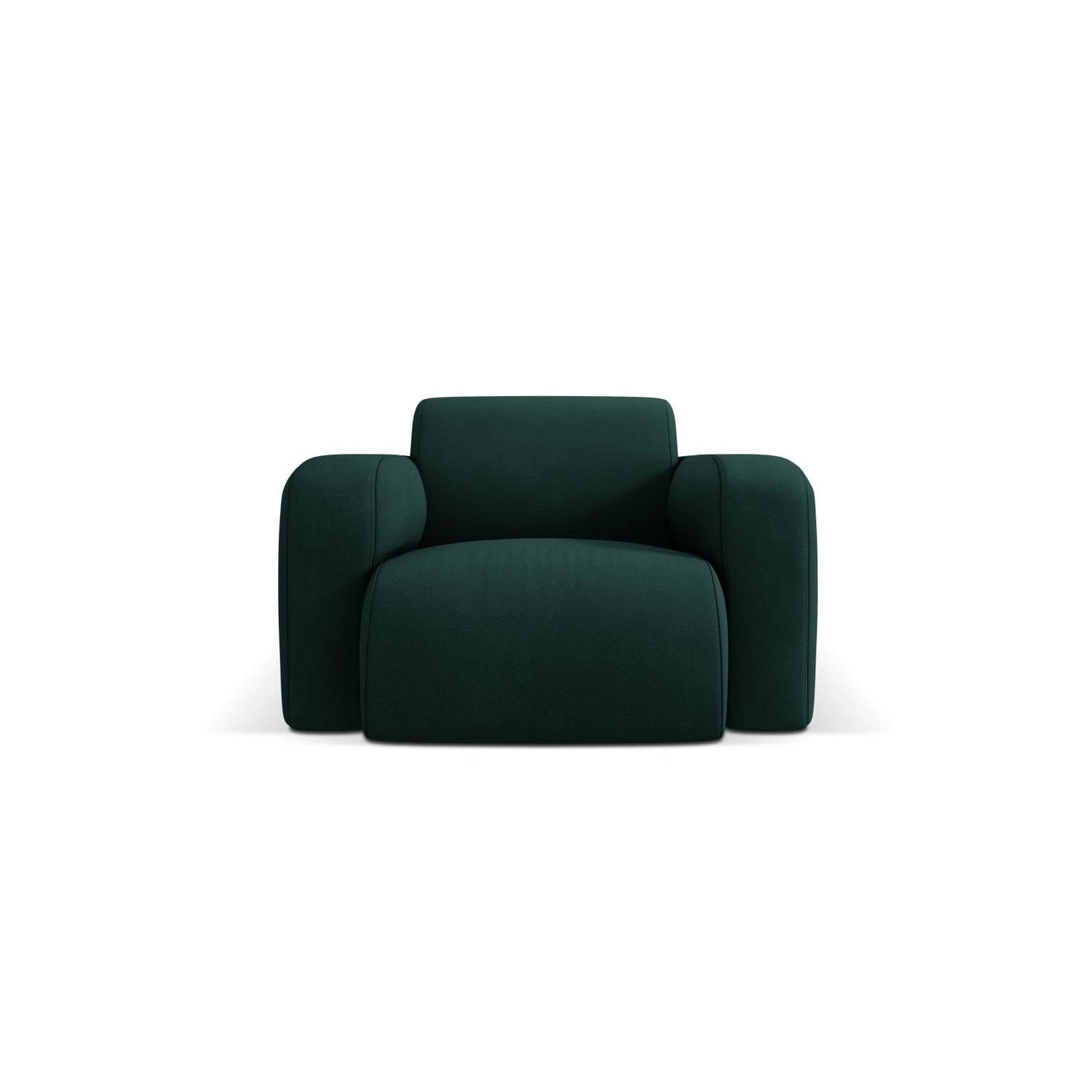 Molino Sessel mit Bezug aus Chenille (Reb16) in Flaschengrün, 105x95 cm – Bild 1