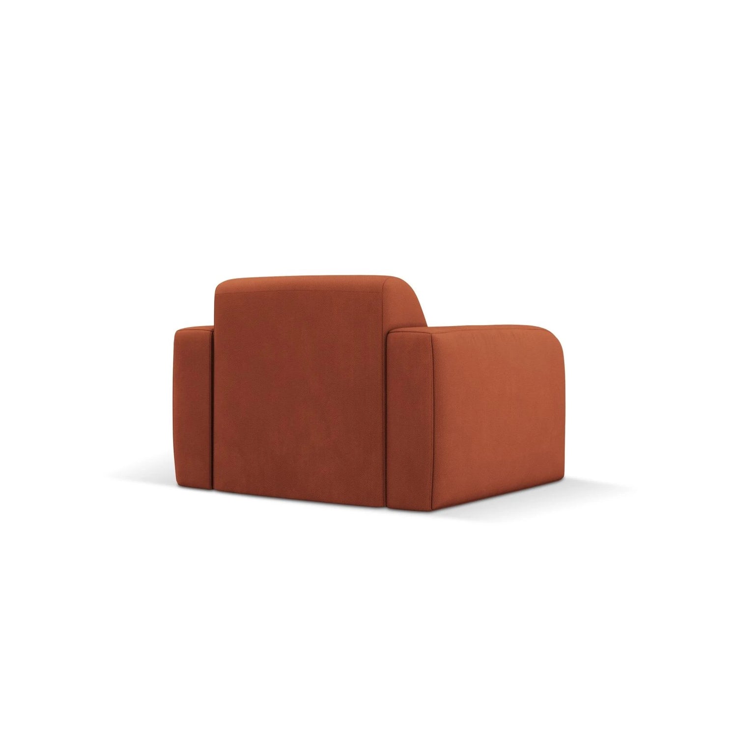Molino Sessel mit Bezug aus Chenille (Reb20) in Orange, 105x95 cm – Bild 4