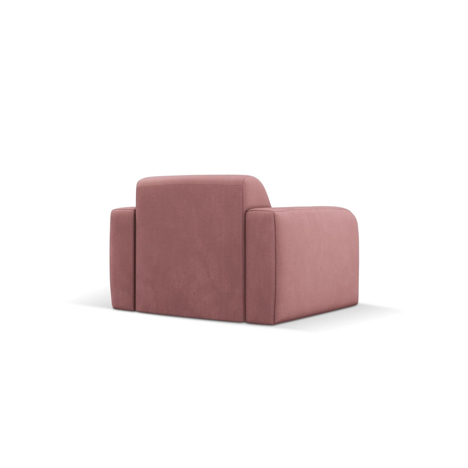 Molino Sessel mit Bezug aus Chenille (Reb7) in Rosa, 105x95 cm – Bild 4