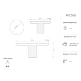 Nicole ausziehbarer Esstisch aus Eichenfurnier und Eiche, 130-180 cm - ZEN ZONE Furniture